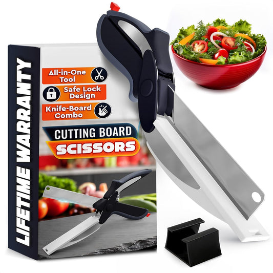 2 In 1 Cutting Board Scissors